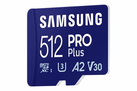 Samsung EVO Plus | MicroSDXC | 512GB | Class 10 | UHS-I U3 | Inclusief adapter