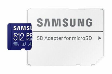 Samsung EVO Plus | MicroSDXC | 512GB | Class 10 | UHS-I U3 | Inclusief adapter