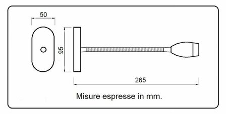 Travelleds opb spot Ch flex led 5K 260mm Ch switch /usb