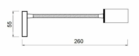 Travelleds opb spot Ch flex led 5K 260mm opaal switch