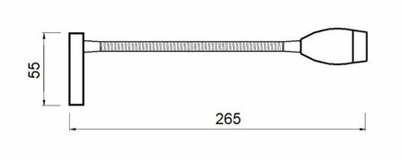 Travelleds opb spot Ch flex led 5K 260mm Ch schakelaar
