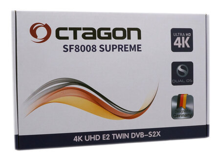OCTAGON SF8008 SUPREME 4K UHD E2 DVB-S2X &amp; DVB-C/T2 COMBO (DUAL OS)