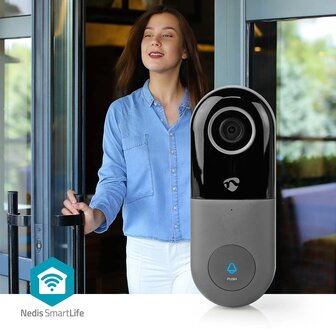 SmartLife Videodeurbel Wi-Fi IP54 Met bewegingssensor Transformator 