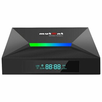  Mutant Inferno ProMax 8K UHD Android 9.0 IP-Receiver (Dual-WiFi, USB 3.0, HDMI, MicroSD, Zwart)