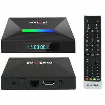  Mutant Inferno ProMax 8K UHD Android 9.0 IP-Receiver (Dual-WiFi, USB 3.0, HDMI, MicroSD, Zwart)