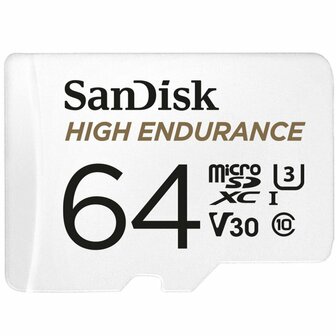 SanDisk High Endurance | MicroSDXC | 64GB | Class 10 | UHS-I U3