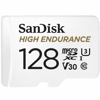 SanDisk High Endurance | MicroSDXC | 128GB | Class 10 | UHS-I U3