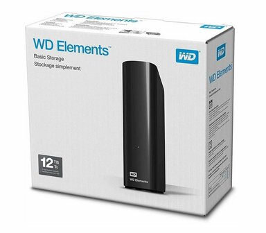 Western Digital Elements Desktop externe harde schijf 12 TB Zwart