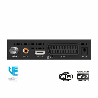 Edision Picco Pro T265 LED DVB-T2/C H.265 FTA Ziggo/KPN