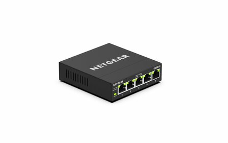 NETGEAR GS305E | 5-poorts Gigabit Ethernet Smart Managed Plus Switch | Webbeheer | QoS &amp; VLAN Ondersteuning | Zwart