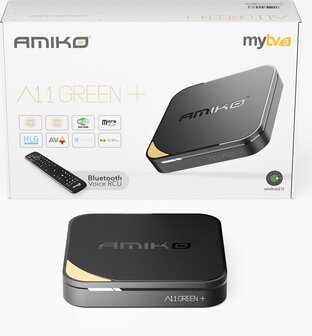 Amiko A11 Green+ 4K UHD Media Streaming Box 