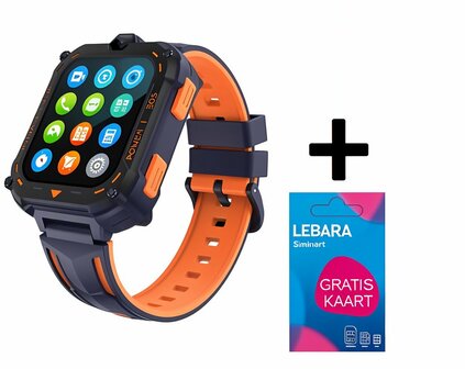 4G Kids Smartwatch - Video Call, IP67 Waterdicht, 1.83 Inch, 800mAh - + Lebara SIM Kaart - Ideaal Verjaardagscadeau! 
