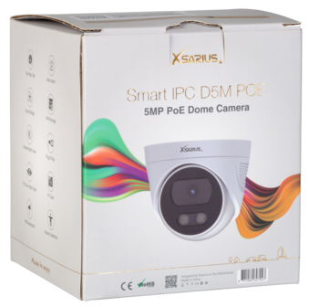 Xsarius Smart IPC D5M POE &ndash; 3K Beveiligingscamera met 5MP, PoE, Audio en Bewegingsdetectie