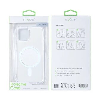 iPhone 14 Pro Rixus Anti-Burst Case With Magsafe Transparent
