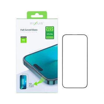  iPhone 16 Pro Max Rixus Tempered Glass Curved Edge