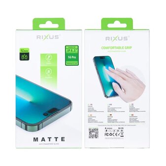 iPhone 16 Pro Rixus Tempered Glass Matte