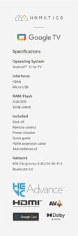 Homatics Google TV Stick 4K UHD &ndash; Chromecast 