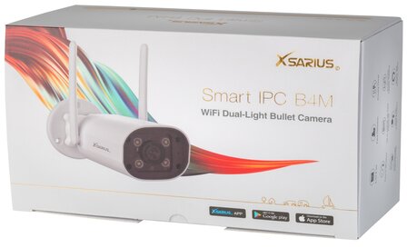 Xsarius Smart IPC B4M WiFi &ndash; Dual-Light Bullet Camera met Gezichtsdetectie, Cloudopslag en Spraakbesturing