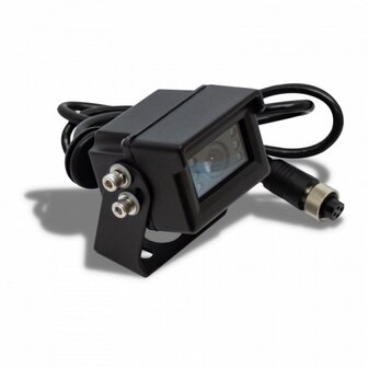  Achteruitrijcamera set met 7 inch kleurenmonitor en heavy duty mini camera zwart.