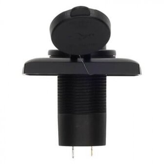 Power Line 2x USB-C PD 36W lader met afdekraam camper en caravan zwart