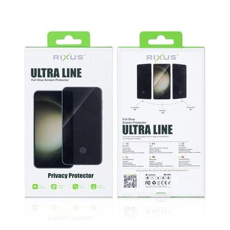 Samsung Galaxy S25 Plus S936B Rixus Privacy Ultra Line Tempered Glass 