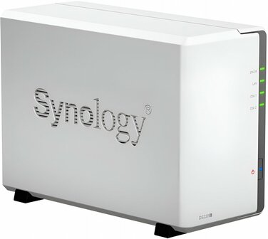 Synology DiskStation DS220J NAS 6TB | 2 Drive Bays | Inclusief 2 x 3TB HDD | 1x Gigabit Ethernet | Wit