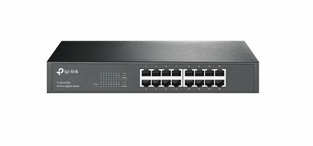 TP-Link TL-SF1016 | 16-poorts Fast Ethernet Switch (10/100 Mbps) | Unmanaged | 1U Rackmount | Zwart