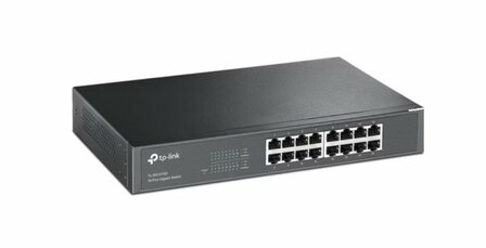 TP-Link TL-SF1016 | 16-poorts Fast Ethernet Switch (10/100 Mbps) | Unmanaged | 1U Rackmount | Zwart