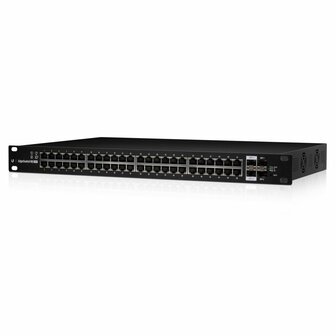 Ubiquiti Networks ES-48-500W | Managed L2/L3 Gigabit Switch | 48 PoE-poorten (500W) | 1U Rackmount | Zwart
