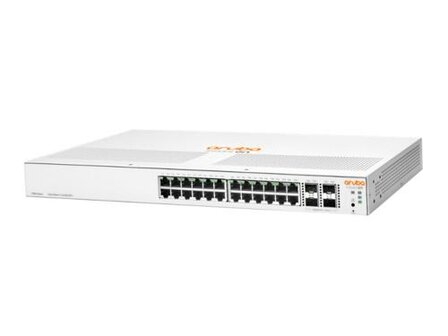 Aruba Instant On 1930 | Managed L2/&shy;L3 Switch | 24 Poorten | Gigabit Ethernet (10/100/1000 Mbps) + 4 SFP/SFP+ | 1U Rack | Wit