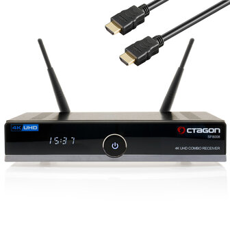 OCTAGON SF8008 4K UHD HEVC COMBO DVB-S2X en DVB-C/T2 Dual WIFI