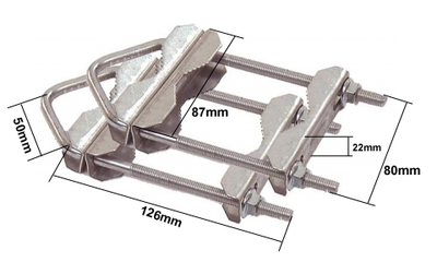 Balkon Mastklem 40-60 mm set van 2 stuks