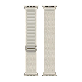 42/44/45/49mm Watch Alpine Loop Chain Strap Beige 