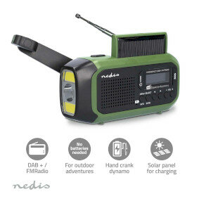 Noodradio  Draagbaar Model DAB+ / FM Batterij Gevoed Handslinger Solar Powered USB Gevoed  Wekker 