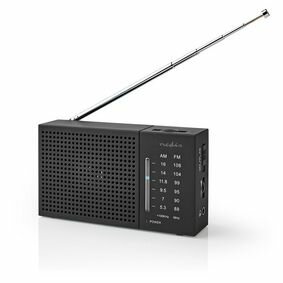 FM-Radio  Draagbaar Model AM / FM Batterij Gevoed  Analoog  1.5 W Zwart-Wit Scherm Koptelefoonoutput | IP20 | Zwart
