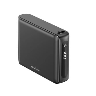 Rixus Compact Powerbank Digital Display 20.000mAh Black