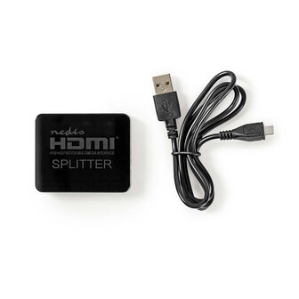 HDMI Splitter  2 poort(en) 2x HDMI Output  4K@30Hz 2.25 Gbps ABS PVC Zwart