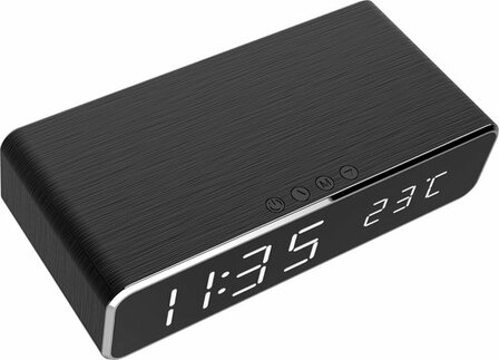 Gembird Digital Alarm Clock  with wireless charging