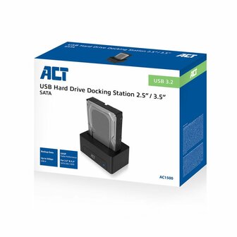 ACT AC1500 | SATA Docking Station | 2,5" &amp; 3,5" HDD/SSD | USB 3.2 Gen1 (5 Gbps)
