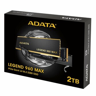 ADATA Legend 960 Max | 2TB NVMe SSD | M.2 Gen4 | 7400 MB/s Lezen | 6800 MB/s Schrijven