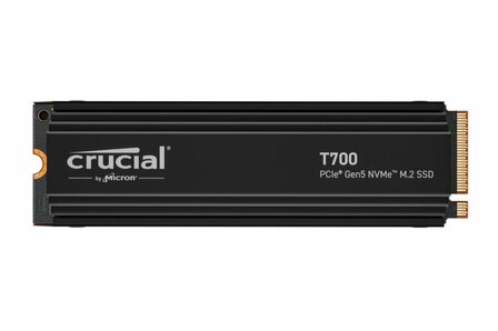 Crucial T700 | 4TB NVMe SSD | M.2 Gen5 | 12.400MB/s Lezen | 11.800MB/s Schrijven | Heatsink