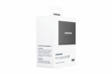Samsung T7 | Externe SSD | 2TB | USB 3.2 Gen 2 | 1.050MB/s | Grijs | Compact &amp; Snel
