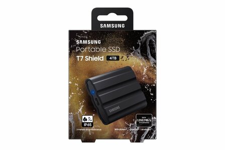 Samsung T7 Shield 4TB Portable SSD | 1.050MB/s | Zwart