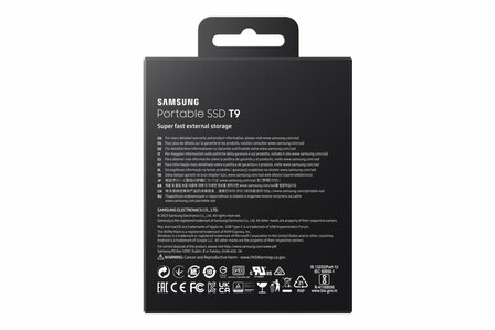 Samsung T9 | Externe SSD | 4TB | USB 3.2 Gen 2x2 | 2.000MB/s | Zwart | Compact &amp; Snel