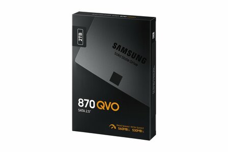 Samsung 870 QVO | 2TB SATA SSD | 2.5" | 560 MB/s Lezen | 530 MB/s Schrijven