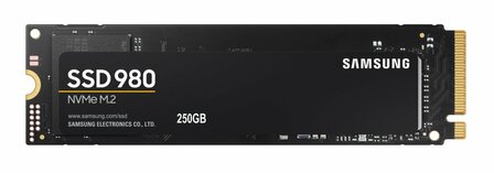 Samsung 980 | 250GB NVMe SSD | M.2 | Gen3 | 2.900MB/s Lezen | 1.300MB/s Schrijven