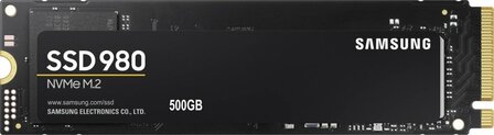 Samsung 980 | 500GB NVMe SSD | M.2 Gen3 | 3.100MB/s Lezen | 2.600MB/s Schrijven