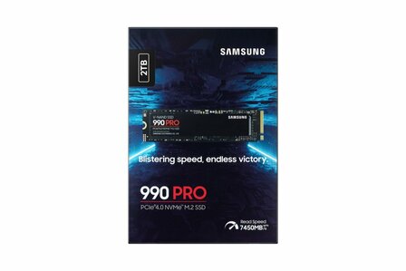 Samsung 990 PRO | 2TB NVMe SSD | M.2 Gen4 | 7.450MB/s Lezen | 6.900MB/s Schrijven