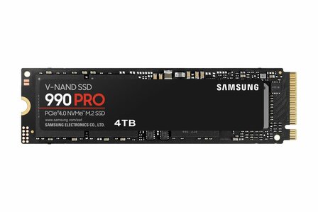 Samsung 990 PRO | 4TB NVMe SSD | M.2 Gen4 | 7.450 MB/s Lezen | 6.900 MB/s Schrijven