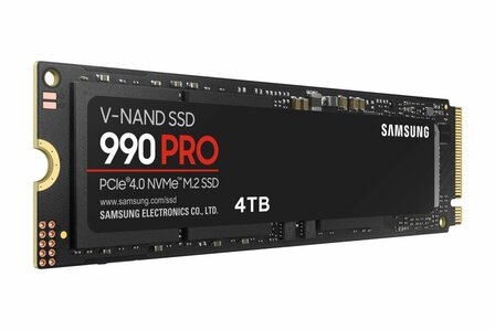 Samsung 990 PRO | 4TB NVMe SSD | M.2 Gen4 | 7.450 MB/s Lezen | 6.900 MB/s Schrijven